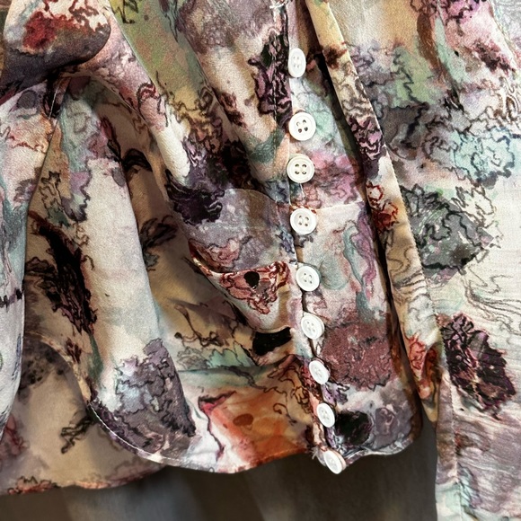 Iro Structured Print Long Sleeve 100% Viscose Blouse - Picture 5 of 9